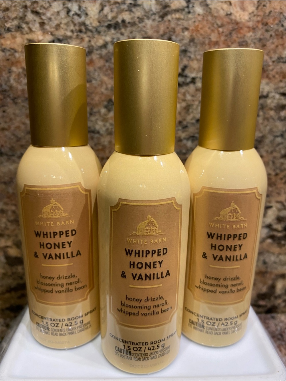 3) “Whipped Honey & Vanilla” Concentrated Room Sprays ea 1.5 oz/42.5 g, B&BW NWT
